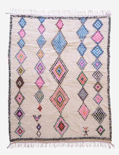 Moroccan Azilal Wool Rug 8.9 x 6.8 ft / 270 x 210 cm - Surcoma