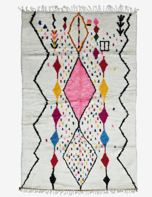 Moroccan Azilal Wool Rug 10.2 x 6.5 ft / 310 x 200 cm