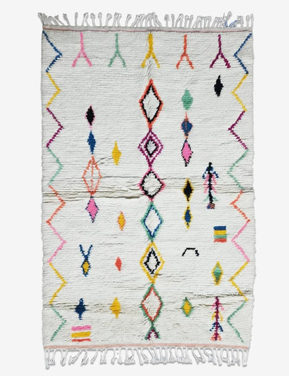 Moroccan Azilal Wool Rug 7.9 x 4.9 ft / 240 x 150 cm