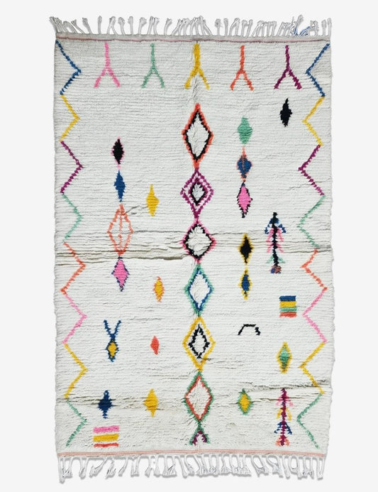 Moroccan Azilal Wool Rug 7.9 x 4.9 ft / 240 x 150 cm