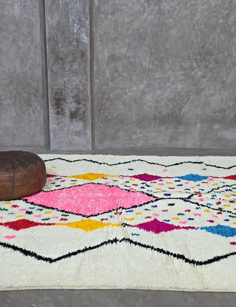 Moroccan Azilal Wool Rug 10.2 x 6.5 ft / 310 x 200 cm