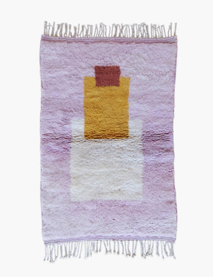 Beni Mrirt Contemporary Luxury Wool Rug 5.2 x 3.3 ft / 157 x 102 cm - Surcoma