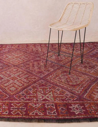 Moroccan Berry Pink Beni MGuild Rug 11.1 x 6.7 ft / 338 x 207 cm - Surcoma