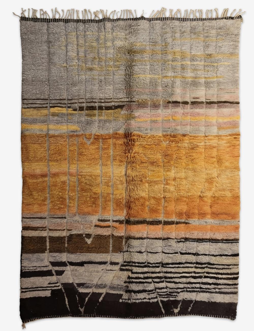 Sunset Abstract Beni Mrirt Rug 10.6 x 6.9 ft / 324 x 212 cm