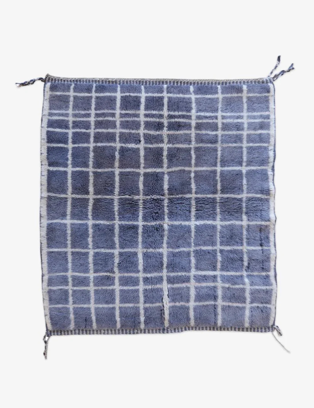 Moroccan Beni Mrirt Wool Rug, handwoven natural wool, 5 x 4.2 ft