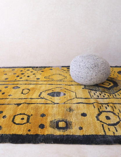 Moroccan Yellow Beni Mrirt Wool Rug 9.8 x 7.6 ft / 298 x 232 cm - Surcoma