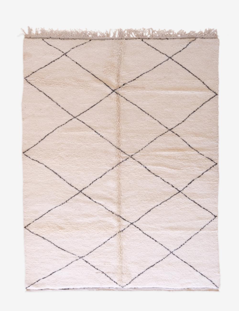 Custom White Diamond Moroccan Rug - Beni Ourain 12