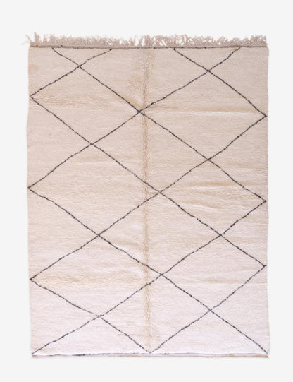 Custom White Diamond Moroccan Rug - Beni Ourain 12