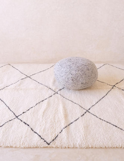 Custom White Diamond Moroccan Rug - Beni Ourain 12