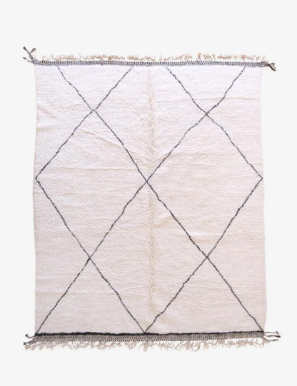 Moroccan Beni Ourain Wool Rug 11.5 x 8.5 ft / 352 x 260 cm - Surcoma