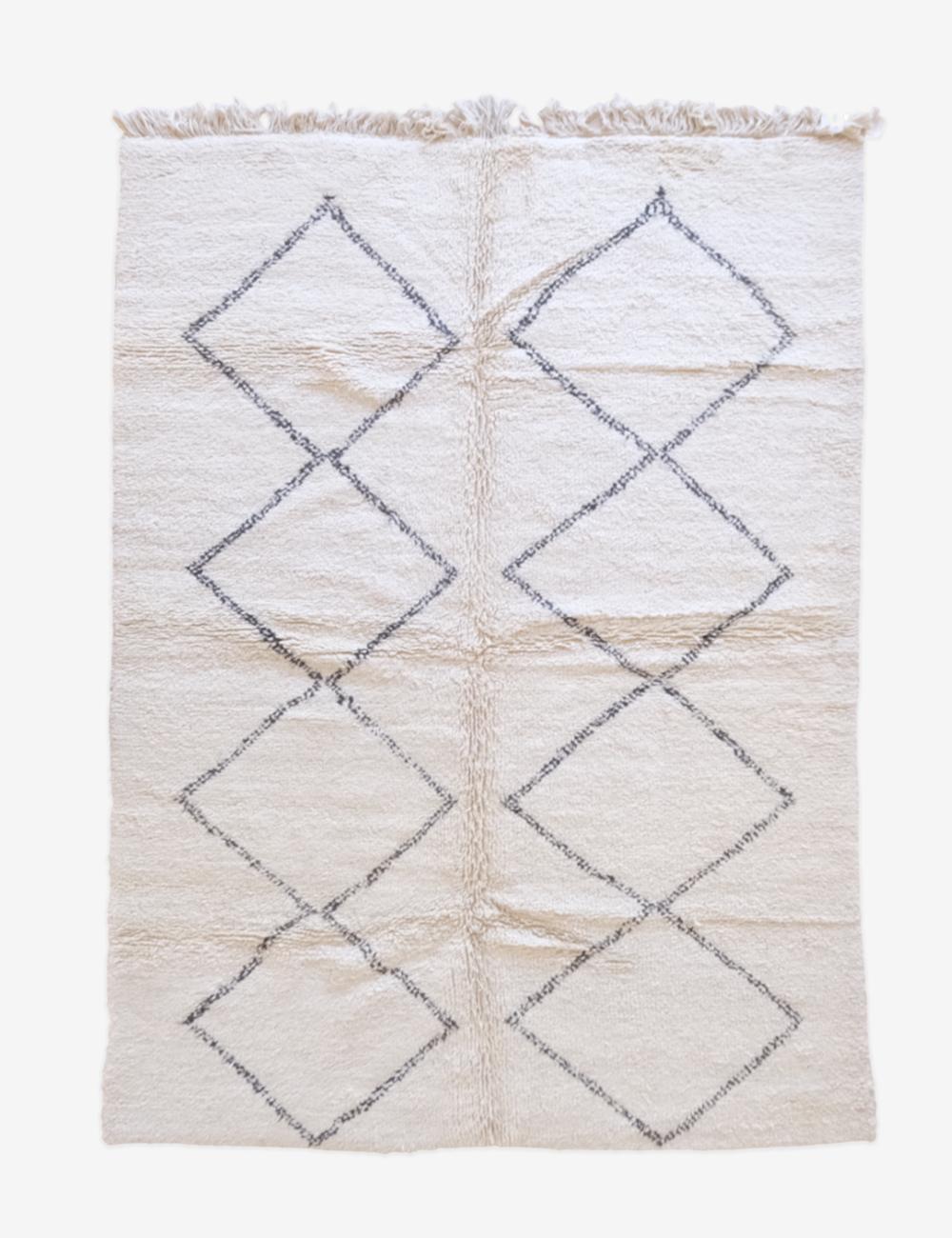 Moroccan Beni Ourain Wool Rug 9.3 x 6.7 ft / 283 x 207 cm