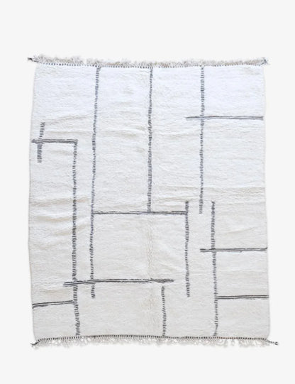 Moroccan Beni Ourain Wool Rug 11.4 x 8.4 ft / 346 x 258 cm - Surcoma