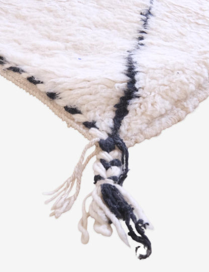 Custom White Artisan Moroccan Rug - Beni Ourain 13
