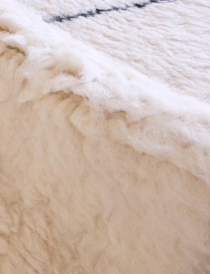 Custom White Artisan Moroccan Rug - Beni Ourain 13