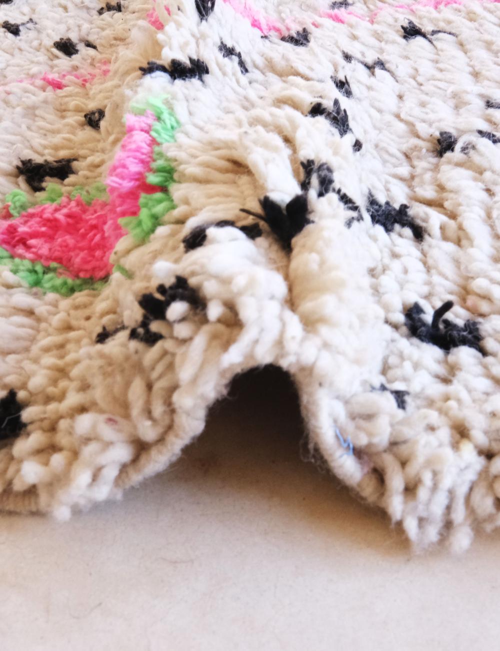 Moroccan Berber Neon Design Rug 6.8 x 6 ft / 207 x 185 cm