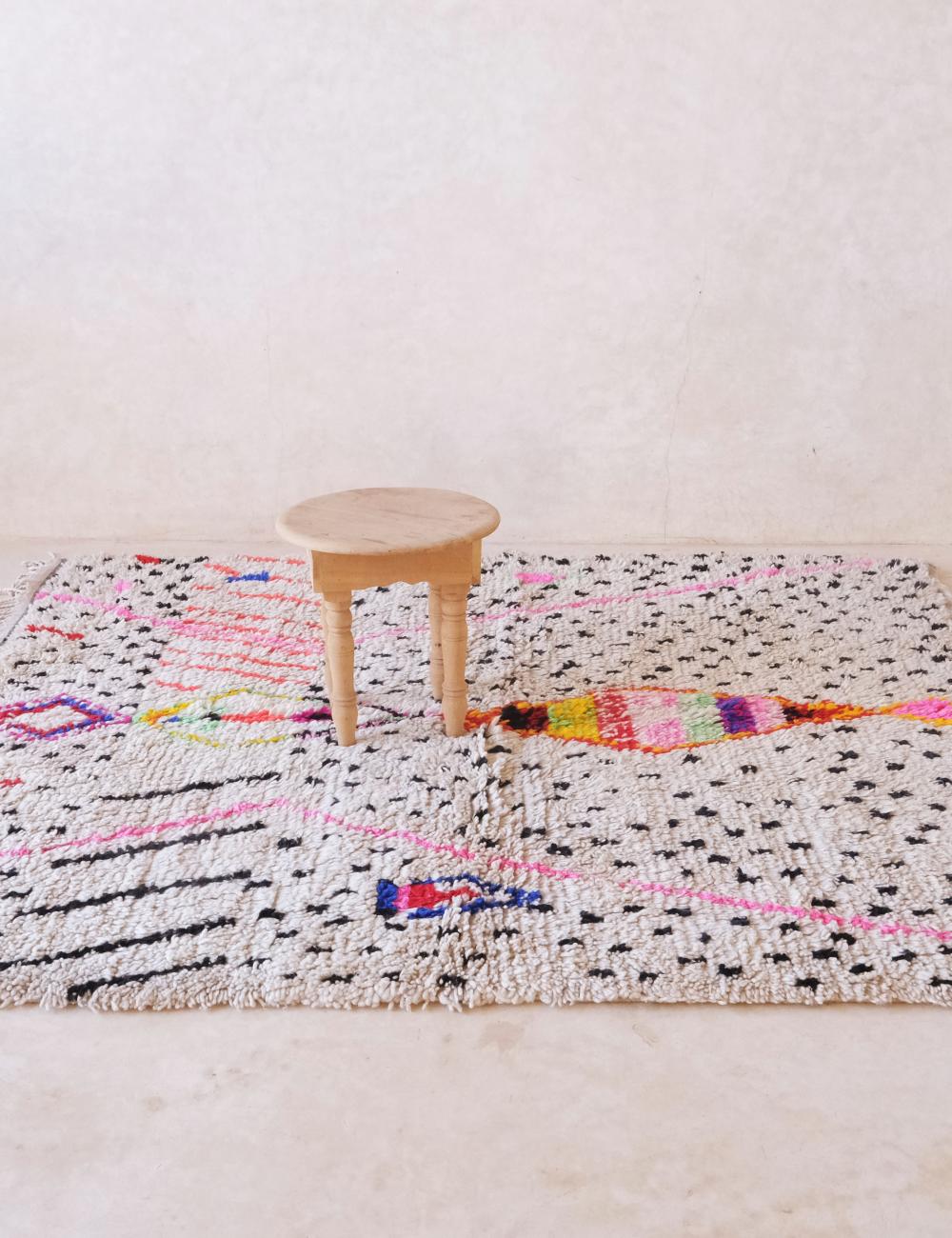 Moroccan Berber Neon Design Rug 6.8 x 6 ft / 207 x 185 cm