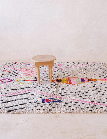 Moroccan Berber Neon Design Rug 6.8 x 6 ft / 207 x 185 cm
