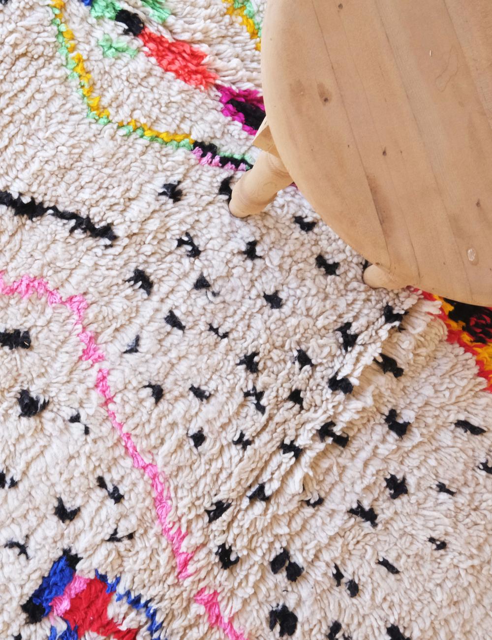 Moroccan Berber Neon Design Rug 6.8 x 6 ft / 207 x 185 cm