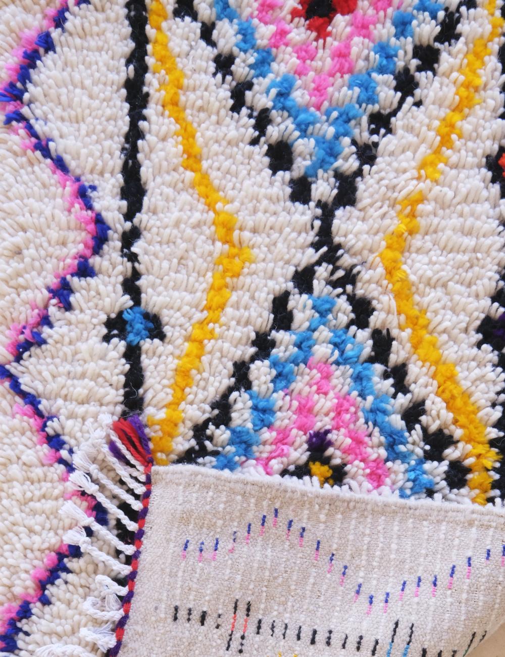 Berber Neon Design Rug 7.2 x 2.1 ft / 219 x 64 cm