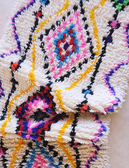 Berber Neon Design Rug 7.2 x 2.1 ft / 219 x 64 cm