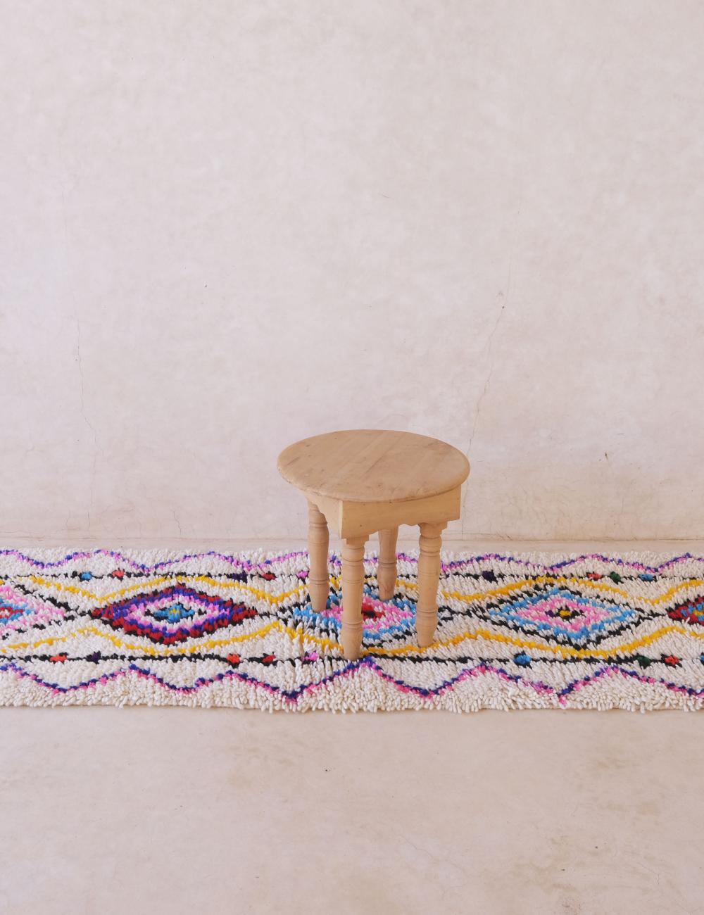 Berber Neon Design Rug 7.2 x 2.1 ft / 219 x 64 cm