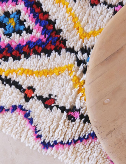 Berber Neon Design Rug 7.2 x 2.1 ft / 219 x 64 cm