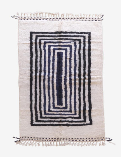Black and White Custom Moroccan Rug - Forma 29