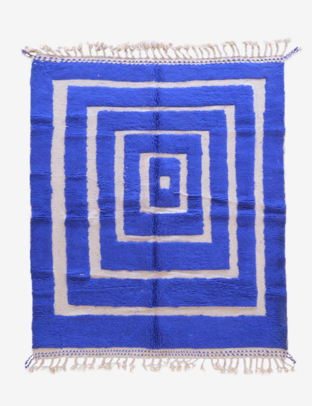 Moroccan Blue Custom Berber Rug - Forma 49