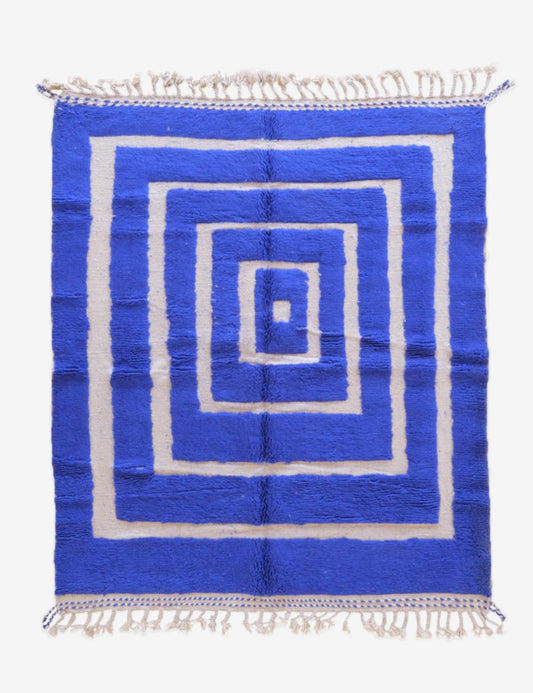 Moroccan Blue Custom Berber Rug - Forma 49