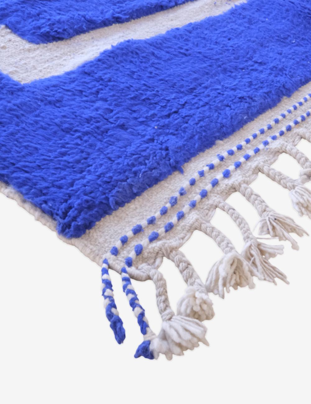 Moroccan Blue Custom Berber Rug - Forma 49