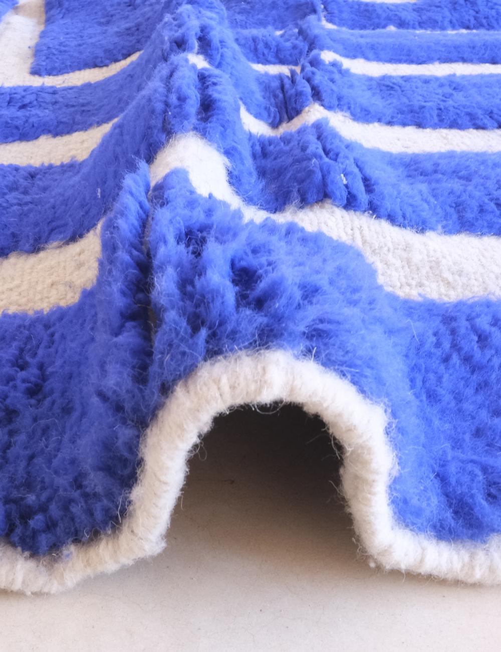 Moroccan Blue Custom Berber Rug - Forma 49