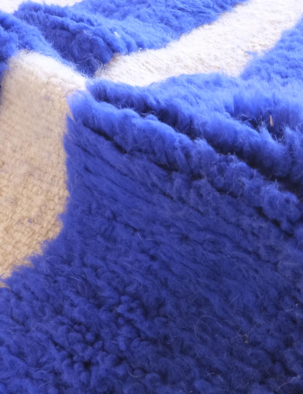 Moroccan Blue Custom Berber Rug - Forma 49