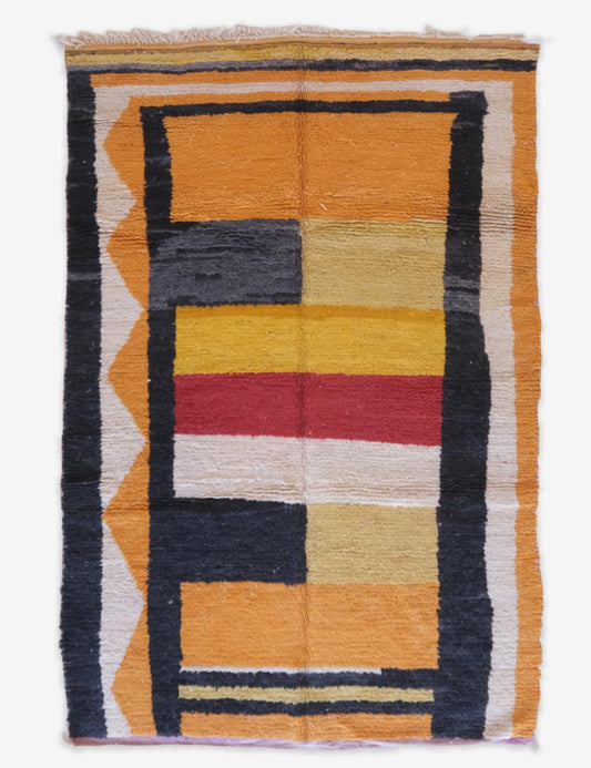 Moroccan Bold Stripes Wool Rug 8.9 x 6 ft / 271 x 183 cm