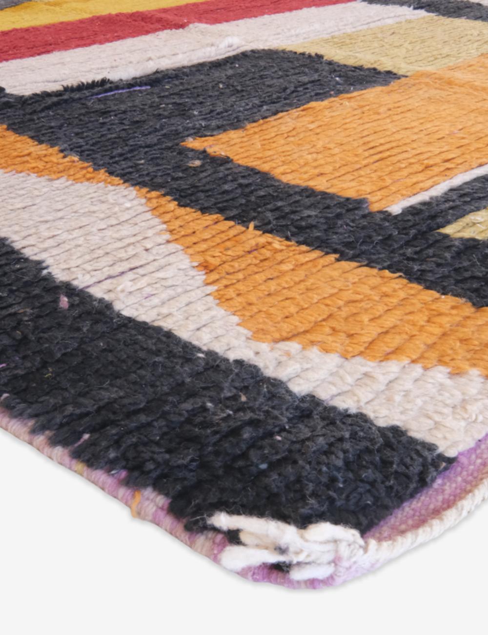 Moroccan Bold Stripes Wool Rug 8.9 x 6 ft / 271 x 183 cm