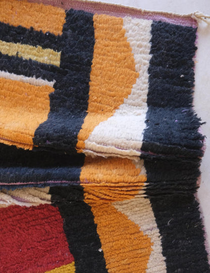 Moroccan Bold Stripes Wool Rug 8.9 x 6 ft / 271 x 183 cm - Surcoma