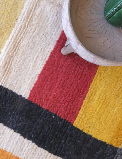Moroccan Bold Stripes Wool Rug 8.9 x 6 ft / 271 x 183 cm - Surcoma