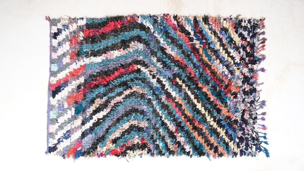Moroccan Boucherouite Rug 7.7 x 5.1 ft / 234 x 158 cm - Surcoma