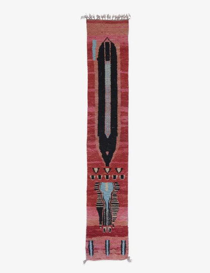 Moroccan Boujaad Runner Rug 13 x 2.3 ft / 397 x 72 cm - Surcoma