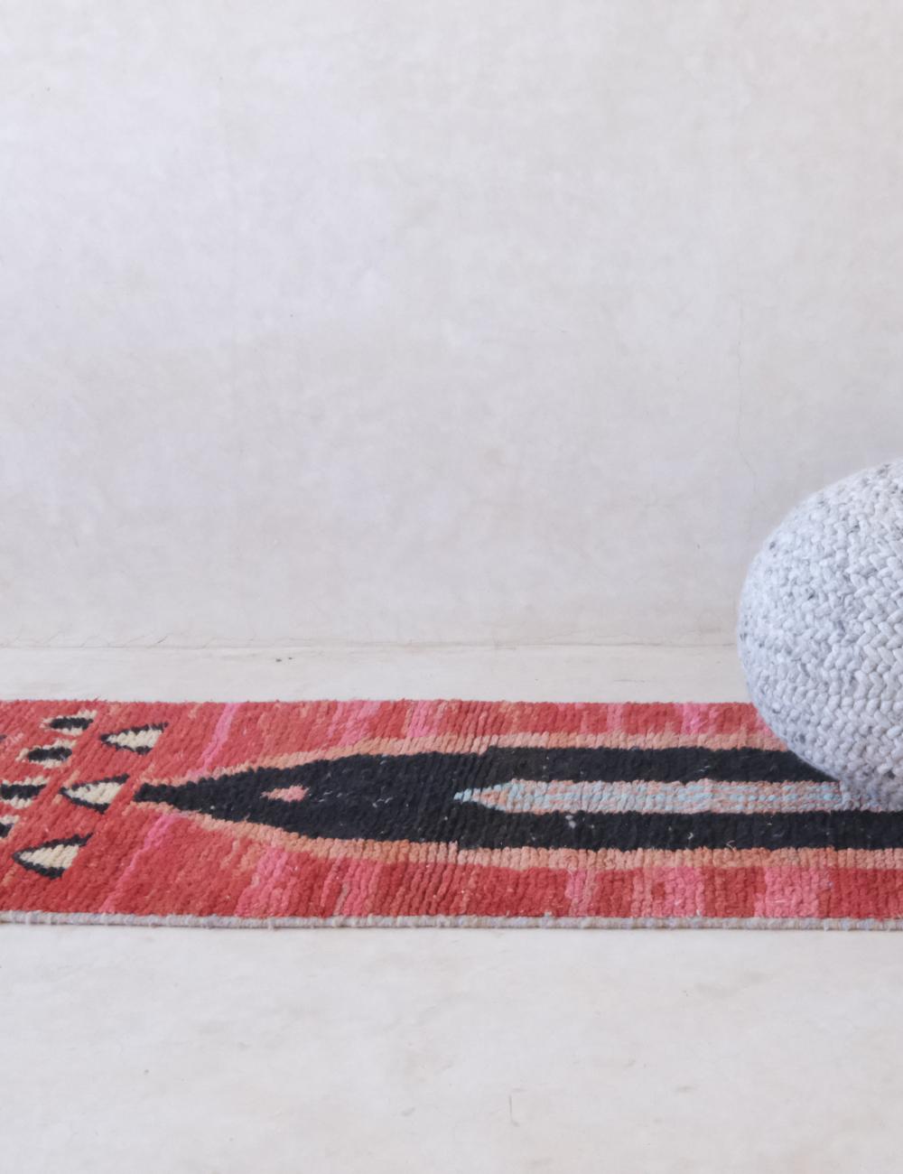 Moroccan Boujaad Runner Rug 13 x 2.3 ft / 397 x 72 cm