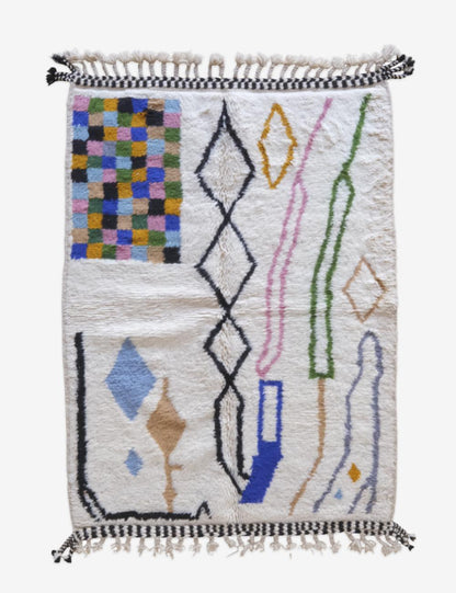 Moroccan Customized Contemporary Rug - Echoes of love 41
