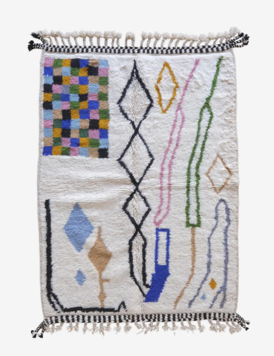 Moroccan Customized Contemporary Rug - Echoes of love 41