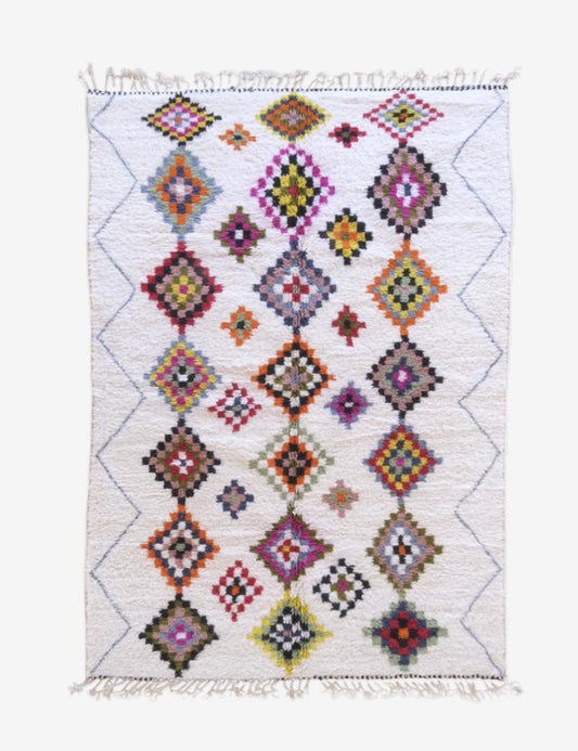 Colorful Berber Moroccan Rug - Echoes Of Love 23