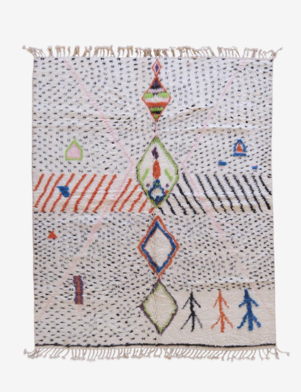 Moroccan Tribal Custom Sheep Wool Rug - Esmeralda 06