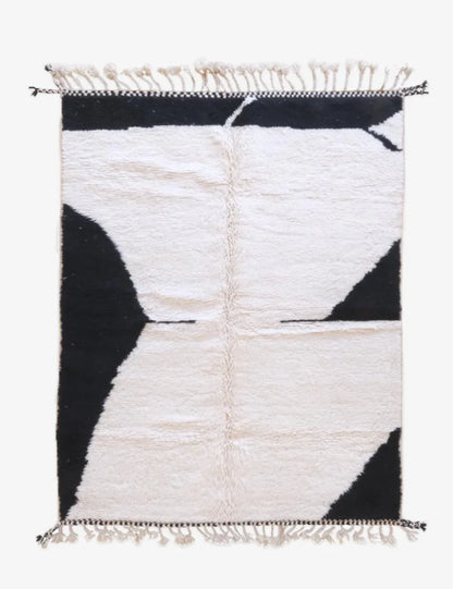 Contemporary Black and White Rug 7.7 x 6 ft / 234 x 184 cm - Surcoma
