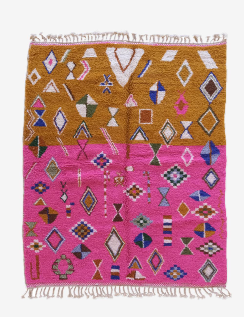 Playful Moroccan Wool Rug 8.1 x 5.9 ft / 246 x 181 cm