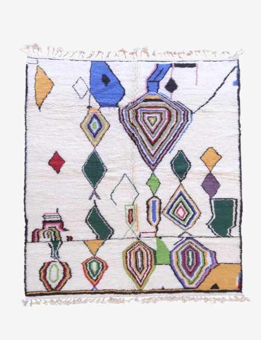 Diamond Motif Moroccan Rug - Echoes Of Love 22