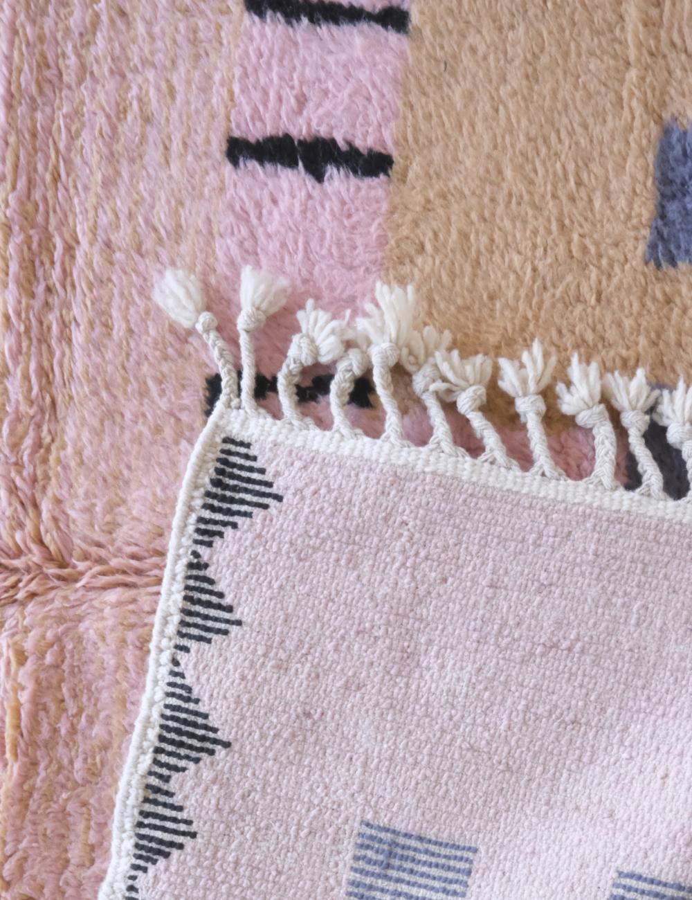 Custom Soft Pink Moroccan Rug - Echoes Of Love 24