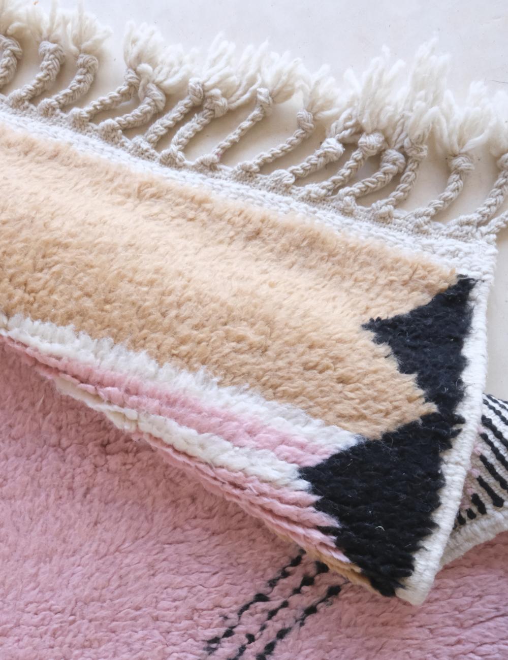 Custom Soft Pink Moroccan Rug - Echoes Of Love 24