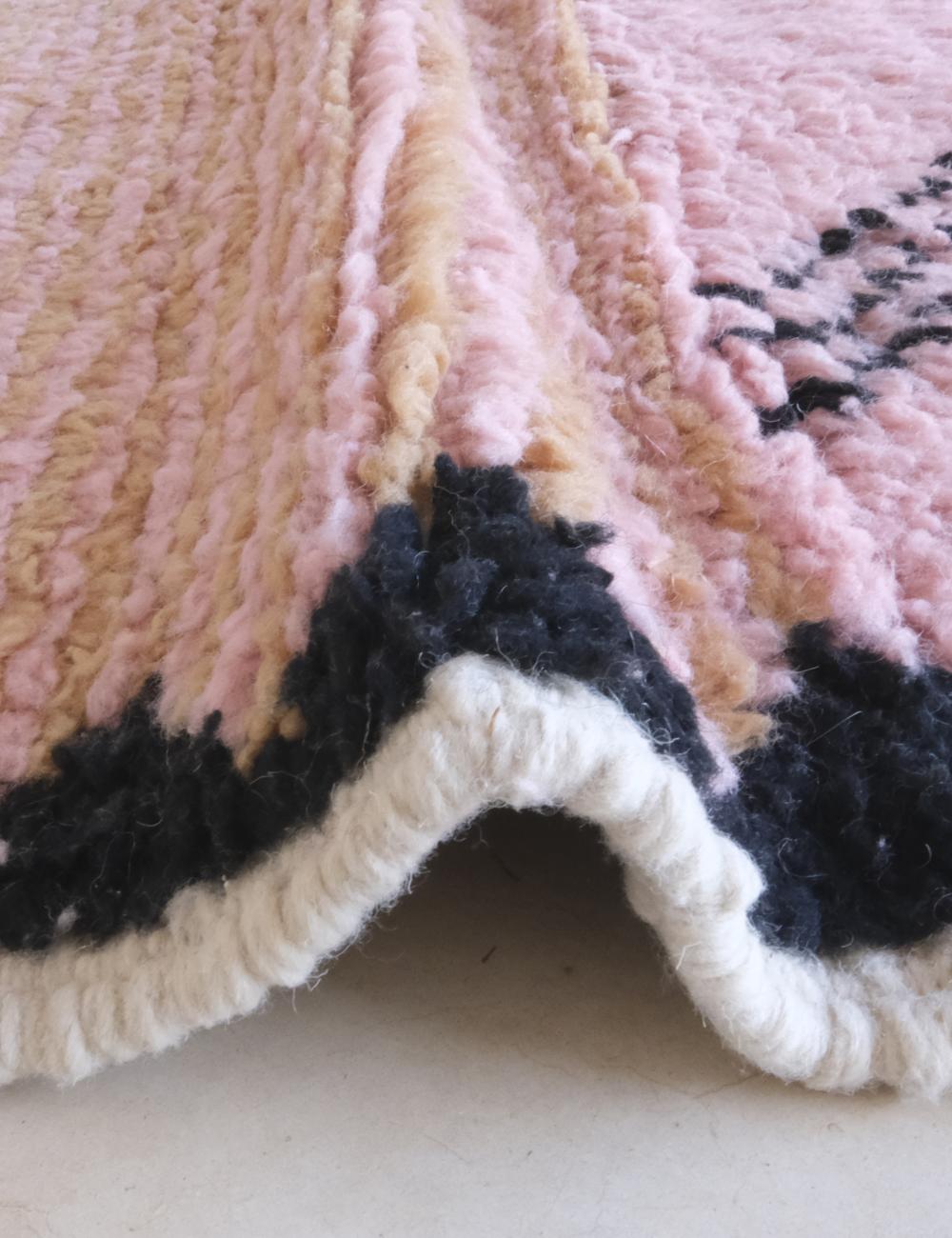 Custom Soft Pink Moroccan Rug - Echoes Of Love 24