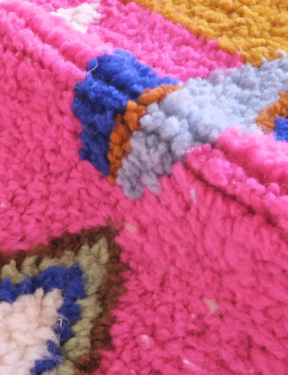 Playful Moroccan Wool Rug 8.1 x 5.9 ft / 246 x 181 cm - Surcoma